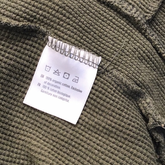 Tentree Treewaffle Knit cardigan, S, dark olive, organic cotton - Picture 9 of 10